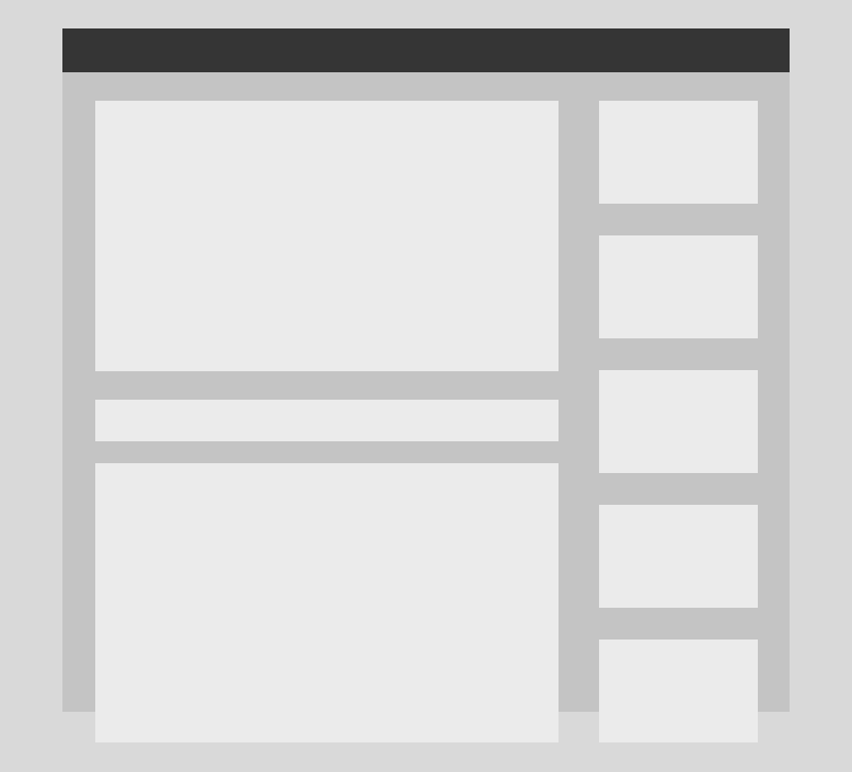 Layout em um desktop