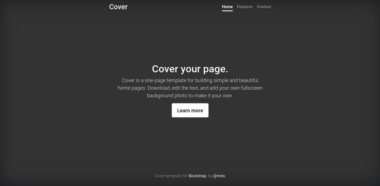 Exemplo de layout de um website